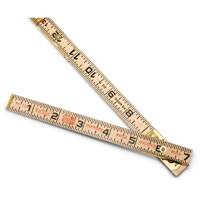 R&egrave;gle de maçon surdimensionn&eacute; Red End, 6' lo, Bois, Graduations de 1/16" Toolneeds Inc.
