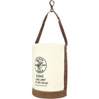 Leather-Bottom Bucket, 17" H, Canvas, White Toolneeds Inc.