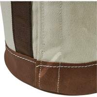 Leather-Bottom Bucket, 17" H, Canvas, White Toolneeds Inc.