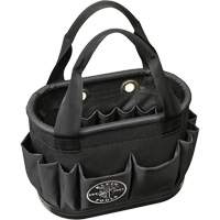 29-Pocket Hard-Body Aerial Bucket, 14" L x 10" H, Polyester, Black Toolneeds Inc.