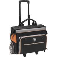 Tradesman Pro Rolling Tool Bag, Ballistic Polyester, 24 Pockets, Black/Orange Toolneeds Inc.