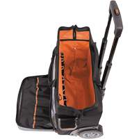 Tradesman Pro Rolling Tool Bag, Ballistic Polyester, 24 Pockets, Black/Orange Toolneeds Inc.