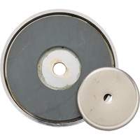 Ceramic Shallow Pot Magnet, 1-3/8" Dia., 12 lbs. Pull Toolneeds Inc.