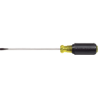 Slot Cabinet Tip Screwdriver, 3/16" Tip, Round, 9-3/4" L, Cushion Grip Handle Toolneeds Inc.