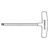 Cl&eacute; hexagonale individuelle SAE, embout Sph&eacute;rique, 3/32" x 6" lo, Poign&eacute;e en T Toolneeds Inc.