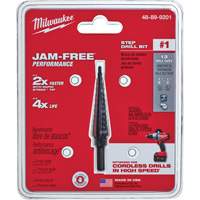 Foret &eacute;tag&eacute; no 1, 1/8" - 1/2", Incr&eacute;ments de 1/32", Acier rapide Toolneeds Inc.