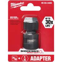 Shockwave Impact Driver Square to Hex Socket Adapter, Impact, 1/4" Drive, 3/8" Socket, 1.875" L Toolneeds Inc.