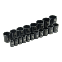 Jeu de douilles SAE, 19 Mcx, Chocs, Prise de 1/2" Toolneeds Inc.
