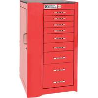 Pro+ Left Side Rider Tool Cabinet, 8 Drawers, 19" W x 19" D x 36-1/2" H, Red Toolneeds Inc.