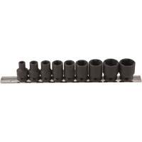 Jeu de douilles &agrave; paroi mince, 9 Mcx, Chocs, Prise de 3/8" Toolneeds Inc.