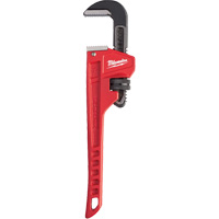 Pipe Wrench, 1-1/2" Jaw Capacity, 10" Long, Powder Coated Finish, Ergonomic Handle Toolneeds Inc.
