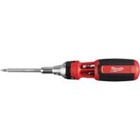 9-in-1 Square Drive Ratcheting Multi-bit Driver, 9-1/10" L, Cushion Grip Handle Toolneeds Inc.