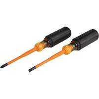 Slim-Tip Insulated Screwdriver Set, 1000 V, 2 Pcs Toolneeds Inc.