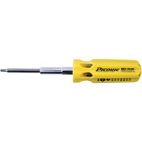 Hex-Calibre SAE Multi-Bit Screwdriver, Plastic Handle Toolneeds Inc.