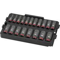 Shockwave Impact Duty Packout Socket Set, 19 Pcs, Impact, 3/8" Drive Size, Deep Toolneeds Inc.
