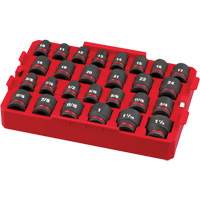 Shockwave Impact Duty Packout Socket Set, 27 Pcs, Impact, 1/2" Drive Size Toolneeds Inc.