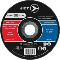 A60PX Power-Xtreme Cut-Off Wheel, 4-1/2" x 1/32", 7/8" Arbor, Type 1, 13300 RPM Toolneeds Inc.