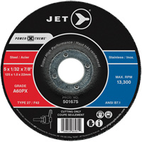 A60PX Power-Xtreme Cut-Off Wheel, 4-1/2" x 3/64", 7/8" Arbor, Type 27, 13300 RPM Toolneeds Inc.