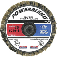 PowerBlend Roll-On Flap Disc, 2" x Type R, Z80 Grit Toolneeds Inc.