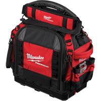 PackOut 15" Structured Tool Bag, Ballistic Polyester, 65 Pockets, Red Toolneeds Inc.