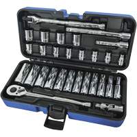 12-Point Ratchets & Sockets Combination Sets, 30 Pcs, 3/8" Drive Size, Deep Toolneeds Inc.