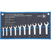 SCWS-10M Stubby Wrench Sets, Combination, 10 Pieces, Metric Toolneeds Inc.