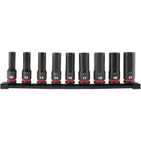 Shockwave Impact Duty Metric 6 Point Socket Set, 9 Pcs, Impact, 1/2" Drive Size, Deep Toolneeds Inc.