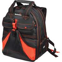 Deluxe Tool Backpack, Black/Red, Ballistic/Polyester Toolneeds Inc.