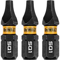 3-Piece FLEXTORQ&reg; Impact Screwdriving Bits, Square, #1, 1/4" Drive Toolneeds Inc.