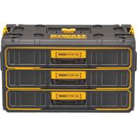 Unit&eacute; &agrave; trois tiroirs ToughSystem 2.0, 21-4/5" x 12-3/10" x 12-3/5", Noir/Jaune Toolneeds Inc.