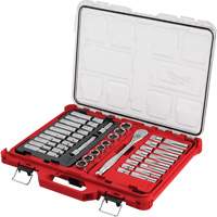 Ratchet & Socket Set with PACKOUT Low-Profile Organizer, 47 Pcs, 1/2" Drive Size, Deep Toolneeds Inc.