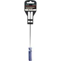 Blue Transparent Striped Slotted Screwdriver, 1/8" Tip, Round, Plastic Handle Toolneeds Inc.