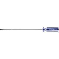 Blue Transparent Striped Slotted Screwdriver, 1/8" Tip, Round, Plastic Handle Toolneeds Inc.