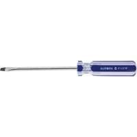 Tournevis &agrave; fente bleu transparent avec bandes, Tige de 3/16", Ronde, Prise en Plastique Toolneeds Inc.