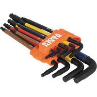 Jeu de cl&eacute; hex de style L extra longues et chromocod&eacute;es avec support, 9 mcx, Imp&eacute;rial Toolneeds Inc.