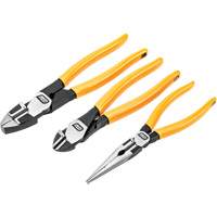 Jeu de pinces pour &eacute;lectricien avec poign&eacute;es enduites PITBULL, 3 Morceaux Toolneeds Inc.