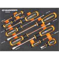 Slotted Dual Material Screwdriver Set in Foam Storage Tray, 9 Pcs. Toolneeds Inc.