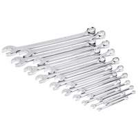 12-Point Long Pattern Combination SAE Wrench Set in Foam Storage Tray, Open-Ended, 19 Pieces, Imperial Toolneeds Inc.