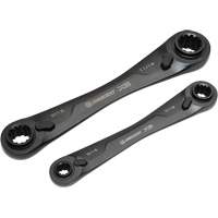 X6 4-in-1 Black Oxide Spline Ratcheting SAE Wrench Set, 2 Pieces, Imperial Toolneeds Inc.