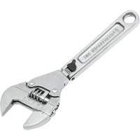 Adjustable Ratcheting Flex Wrench, 8" L, 2-27/50" Max Width, Chrome/Polished Toolneeds Inc.