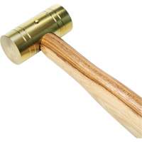 Brass Hammer with Hickory Handle, 1 lbs Head Weight, 11" L Toolneeds Inc.