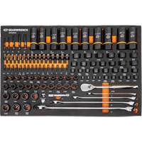 Jeu d'outils de m&eacute;canicien dans des plateaux modulaires en mousse avec conteneur de rangement, 247 morceaux Toolneeds Inc.