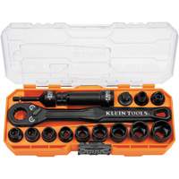 KNECT Essential Pass Through Impact Socket Set, 28 Pcs, Impact, 3/8" Drive Size Toolneeds Inc.
