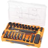 KNECT Complete Impact Pass Through & Flip Socket Set, 39 Pcs, Impact Toolneeds Inc.