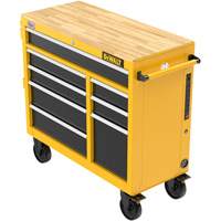 Postes de travail industriel mobile, 8 tiroirs, 40" la x Jaune Toolneeds Inc.