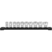 Metric Sockets with Four Flat Sides, 10 Pcs, 3/8" Drive Size Toolneeds Inc.