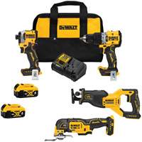 Ensemble combin&eacute; de quatre outils sans balai, Lithium-ion, 20 V Toolneeds Inc.