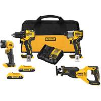 Ensemble de quatre outils combin&eacute;s sans fil et sans balai XR, Lithium-ion, 20 V Toolneeds Inc.