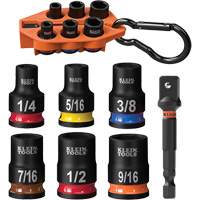 Grab-And-Go Impact Socket Set, SAE, 7 Pcs, Impact, 3/8" Drive Size Toolneeds Inc.
