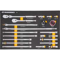 Ensemble d'outils &agrave; cliquet et d'entraînement 3/8" &agrave; 90 dents avec plateau de rangement en mousse Toolneeds Inc.